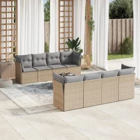 Set de sofás de jardín 9 pzas con cojines ratán sintético beige by , Garden sets - Ref: Foro24-3249148, Price: 581,20 €, Disc...