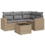 Gartensofa-Set mit 5-teiligen Kissen aus synthetischem Rattan in Beige. von , Modulare Sofas für den Außenbereich - Ref: Foro...