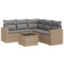 Gartensofa-Set mit 6-teiligen Kissen aus synthetischem Rattan in Beige. von , Modulare Sofas für den Außenbereich - Ref: Foro...