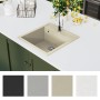 Granite kitchen sink with a beige bowl by vidaXL, Sinks - Ref: Foro24-144856, Price: 161,43 €, Discount: %