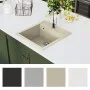 Granite kitchen sink with a beige bowl by vidaXL, Sinks - Ref: Foro24-144856, Price: 172,00 €, Discount: %