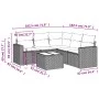 Garden sofa set with cushions 6 pieces beige synthetic rattan by , Garden sets - Ref: Foro24-3218949, Price: 375,68 €, Discou...