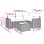 Gartensofa-Set mit Kissen, 5-teilig, beiges synthetisches Rattan von , Gartensets - Ref: Foro24-3218909, Preis: 329,53 €, Rab...