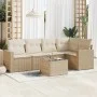 Garden sofa set with cushions 6 pieces beige synthetic rattan by , Garden sets - Ref: Foro24-3218928, Price: 426,91 €, Discou...