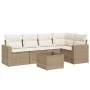 Garden sofa set with cushions 6 pieces beige synthetic rattan by , Garden sets - Ref: Foro24-3218928, Price: 426,91 €, Discou...