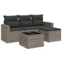 Garden sofa set with cushions 5 pieces gray synthetic rattan by , Garden sets - Ref: Foro24-3218870, Price: 285,34 €, Discoun...