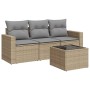 Juego de sofás jardín con cojines 4 pzas ratán sintético beige de , Sofás modulares de exterior - Ref: Foro24-3251006, Precio...