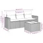 Garden sofa set with cushions 4 pieces beige synthetic rattan by , Modular outdoor sofas - Ref: Foro24-3251006, Price: 301,11...
