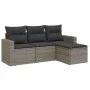 4-piece garden sofa set and gray synthetic rattan cushions by , Modular outdoor sofas - Ref: Foro24-3251207, Price: 258,95 €,...