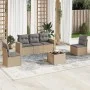 Garden sofa set with cushions 6 pieces beige synthetic rattan by , Modular outdoor sofas - Ref: Foro24-3251136, Price: 399,34...
