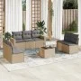 Garden sofa set with beige cushions 8 pcs PE rattan by , Modular outdoor sofas - Ref: Foro24-3251176, Price: 495,88 €, Discou...