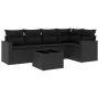 6-piece garden sofa set and black synthetic rattan cushions by , Modular outdoor sofas - Ref: Foro24-3251272, Price: 415,79 €...