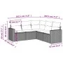 Garden sofa set with cushions 5 pieces beige synthetic rattan by , Garden sets - Ref: Foro24-3218938, Price: 375,06 €, Discou...