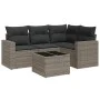 Garden sofa set with cushions 5 pieces gray synthetic rattan by , Garden sets - Ref: Foro24-3218910, Price: 316,12 €, Discoun...