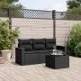 4-piece garden sofa set with black synthetic rattan cushions by , Modular outdoor sofas - Ref: Foro24-3251002, Price: 287,58 ...