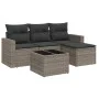 Garden sofa set with cushions 5 pieces gray synthetic rattan by , Modular outdoor sofas - Ref: Foro24-3251217, Price: 306,05 ...
