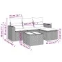 Garden sofa set with cushions 5 pieces gray synthetic rattan by , Modular outdoor sofas - Ref: Foro24-3251217, Price: 306,05 ...
