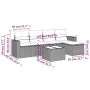 Gartensofa-Set mit Kissen, 6-teilig, beiges synthetisches Rattan von , Modulare Sofas für den Außenbereich - Ref: Foro24-3251...