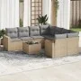 9-piece garden sofa set with beige synthetic rattan cushions by , Modular outdoor sofas - Ref: Foro24-3251096, Price: 632,21 ...