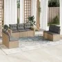 7-piece garden sofa set and beige synthetic rattan cushions by , Modular outdoor sofas - Ref: Foro24-3251166, Price: 449,31 €...