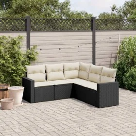 5-piece garden furniture set and black synthetic rattan cushions by , Modular outdoor sofas - Ref: Foro24-3251283, Price: 320...