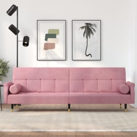 Schlafsofa mit rosa Samtkissen von , Sofas - Ref: Foro24-351860, Preis: 328,84 €, Rabatt: %