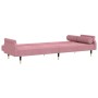 Sofá cama con cojines terciopelo rosa de , Sofás - Ref: Foro24-351860, Precio: 328,84 €, Descuento: %