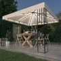 Cenador con tira de luces LED 3x3 m crema de , Carpas y cenadores - Ref: Foro24-3070320, Precio: 271,29 €, Descuento: %