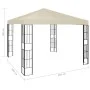 Gazebo with LED strip lights 3x3 m cream by , Tents and gazebos - Ref: Foro24-3070320, Price: 271,33 €, Discount: %