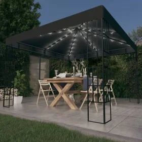 Gazebo with LED strip lights 3x3 m anthracite gray by , Tents and gazebos - Ref: Foro24-3070322, Price: 224,67 €, Discount: %