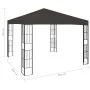 Gazebo with LED strip lights 3x3 m anthracite gray by , Tents and gazebos - Ref: Foro24-3070322, Price: 224,67 €, Discount: %