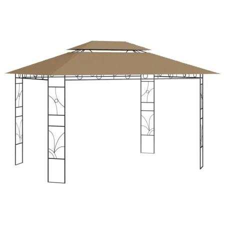 Taupe gray gazebo 4x3x2.7 m 160 g/m² by , Tents and gazebos - Ref: Foro24-313916, Price: 202,08 €, Discount: %