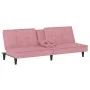 Rosafarbenes Samtschlafsofa mit Getränkehalter von , Sofas - Ref: Foro24-351923, Preis: 279,34 €, Rabatt: %