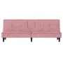 Rosafarbenes Samtschlafsofa mit Getränkehalter von , Sofas - Ref: Foro24-351923, Preis: 279,34 €, Rabatt: %