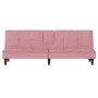 Rosafarbenes Samtschlafsofa mit Getränkehalter von , Sofas - Ref: Foro24-351923, Preis: 284,64 €, Rabatt: %