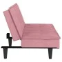 Rosafarbenes Samtschlafsofa mit Getränkehalter von , Sofas - Ref: Foro24-351923, Preis: 279,34 €, Rabatt: %