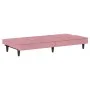 Pink velvet sofa bed with cup holder by , Sofas - Ref: Foro24-351923, Price: 279,34 €, Discount: %