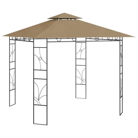 Taupe gray gazebo 3x3x2.7 m 160 g/m² by , Tents and gazebos - Ref: Foro24-313913, Price: 188,29 €, Discount: %