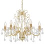 Round golden crystal bead chandelier with 6 x E14 bulbs by vidaXL, Lamps - Ref: Foro24-281603, Price: 106,37 €, Discount: %