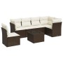 7-teiliges Garten-Essset und schwarze Kissen aus synthetischem Rattan von , Gartensets - Ref: Foro24-3217706, Preis: 385,98 €...