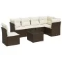 Set de comedor de jardín 7 pzas y cojines ratán sintético negro de , Conjuntos de jardín - Ref: Foro24-3217706, Precio: 420,7...