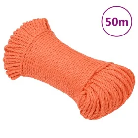 Orange polypropylene work rope 3 mm 50 m by , Ropes and metal cords - Ref: Foro24-152919, Price: 11,91 €, Discount: %