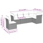6-piece garden sofa set and black synthetic rattan cushions by , Garden sets - Ref: Foro24-3217695, Price: 391,86 €, Discount: %
