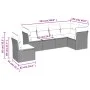 6-piece garden sofa set and black synthetic rattan cushions by , Garden sets - Ref: Foro24-3217695, Price: 402,36 €, Discount: %