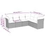 6-teiliges Gartensofa-Set und schwarze synthetische Rattankissen von , Gartensets - Ref: Foro24-3217676, Preis: 370,33 €, Rab...