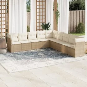 9-piece garden sofa set with beige synthetic rattan cushions by , Garden sets - Ref: Foro24-3217778, Price: 595,43 €, Discoun...