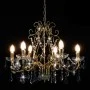 Kronleuchter mit runden goldenen Glasperlen 6 x E14 von vidaXL, Lampen - Ref: Foro24-281603, Preis: 105,85 €, Rabatt: %