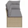 4-Sitzer-Gartensofa mit beigen synthetischen Rattankissen von , Outdoor-Sofas - Ref: Foro24-366088, Preis: 239,34 €, Rabatt: %