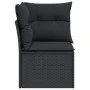 Garden corner sofa with black synthetic rattan cushions by , Outdoor sofas - Ref: Foro24-365985, Price: 85,81 €, Discount: %