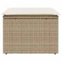Gartenhocker mit beigem synthetischem Rattankissen 55x55x37cm von , Hocker für den Außenbereich - Ref: Foro24-366057, Preis: ...